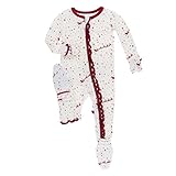 KicKee Pants Baby Boys ' Essentials Print Footie カラー: ホワイト