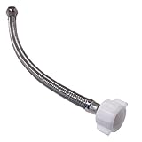 LASCO 10-1091 Texas Braided Stainless Steel Toilet Supply Line with 1/2-Inch Fine Flare and Ballcock