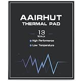 Aairhutシリコンパッド13 W/mK、120 x 120 x 2 mm熱伝導パッド放熱パッドGPU CPU非導電耐熱限界オデッセイカバー、二重自己粘膜付き、PCノートパソコン放熱器/GPS/CPU/LED