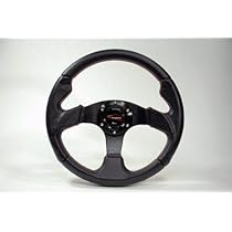 人気セール，セール ステアリング 35φ M フェイクレザーPVC 赤色クロスステッチ「M35P」