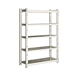 エムケー精工(MK精工) スチールラック 5段 (幅96.5奥行47) 豪力君 ベージュ MR-2095C