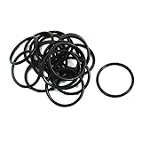 uxcell　オイルシールリング　シールガスケット　20x17x1.5mm　ブラック　ゴム　20個