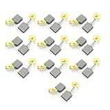 uxcell　カーボンブラシ　17 x 17 x 7mm　補修パーツ　銅リード線　ダークグレー　20個