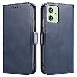 Motorolaに適合する Moto G64 5G / G64Y 5G ケース 手帳型 全適用 モトG64 モトG64y 手帳型カバー MotoG64 5G SIMフリー MotoG64y5G スマホケース 手帳 MotoG64 case 【GoKIGIoD】 サイドマグネット 財布型 携帯カバー マグネット式 留め具 カード収納 スタンド機能 レトロ ネイビー
