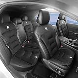 アルファード 専用 車 カーシートカバー 冬 暖かい ALPHARD アルファード 30系 40系 20系 アクセサリー シートクッション 背もたれ 座布団 お尻が痛くならない 防寒対策 フランネル生地 クッション 柔らかい おしゃれ 滑り止め 長時間運転に 疲労対策 カー用品 便利グッズ 内装パーツ ブラック(前席+後席用・7枚セット)