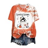[BOBOGOJP] クリスマス Tシャツ レディース 半袖 ゆったり 雪だるま トナカイ サクリスマスツリー サンタ 丸首 トップス コスプレ 仮装 衣装 おもしろ 可愛い プリント ティーシャツ 大人 コスチューム カットソー 個性的 派手かっこいい 人気