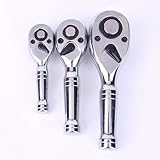 ミニドライブラチェット 収納ボックス付き - クイックリリース&リバーシブル小型ラチェットセット - 72歯 フルポリッシュ-1/4