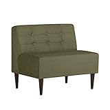 arne ソファ 一人掛け アームレス 日本製 完成品 Lunch 3×4 モダン ダークブラウン脚 カーキ