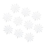 SONONIA DIY装飾品　10枚入り　プラスチック製　スノーフレーク　雪の結晶　アクセサリー　全2サイズ選べる - 7.5cm