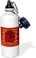 ローズWB _ 101857 _ 1 " Chinese Zodiac Year of the Dragon Chinese New Yearレッド、ゴールドとブラック"スポーツウォーターボトル、21オンス、ホワイト