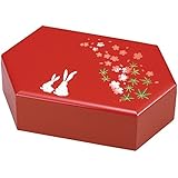 中谷兄弟商会 山中漆器 ピアスケース(鏡付) 朱 夢うさぎ33-3702