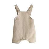 Ochine　新生児　幼児　ノースリーブ　ロンパース　ショットパンツ　無地　ベービー服　女の子＆男の子　麻＆綿　かわいい　子供服　カバーオール　出産祝い　6-20月設定