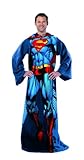 Superman Comfy Throw - DC Comics Fleece Blanket Sleeves