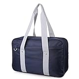 多機能内ポケット大型スクールバッグ（ボストンバッグ） スクールバッグ (学生用) ネイビーグ レー