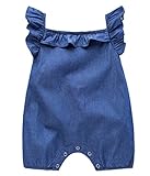 CXYP 赤ちゃん服 女の子 ロンパース 夏　新生児 出産祝い 赤ちゃん カワイイ　 肌着 ツーウェイオール 女児　カウボーイ 連体服　ホワイト　ブルー　 (80cm, ブルー)