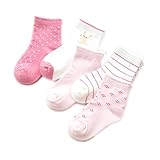 LAVIE　5足セット 可愛い　ソックス　靴下　男の子 女の子　子供　綿　秋冬　ピンク　M（3-5歳）