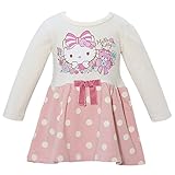 2017年 秋冬 HELLO KITTY ハローキティ スムス・フライス ドッキング 長袖ワンピース 上アイボリー◇95cm