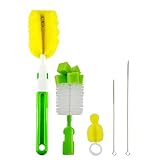 Andux Space 5pcs 哺乳瓶＆チューブブラシセット 乳首クリーナーとストローブラシ付 NPS-01