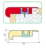 イノヴァーフローリング(石目調)専用　上り框　18×55×2400ミリ　マーブルカレラ