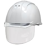 DICプラスチック ヘルメット 電気用対応・透明ひさし・保護シールド面・スチロールライナー付 AA11-CS-HA3E2-K11-WH-CL
