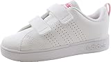 (アディダス) adidas VALCLEAN2 CMF INF 子供 キッズ ベビー ローカット スニーカー (15.0cm, ランニングホワイト/ピンク)