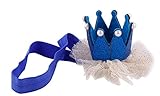 Little Thing (リトルシング) ★新商品 赤ちゃん ヘアバンド ベビー 髪飾り 王冠 ヘアバンド ヘアアクセサリー 出産祝い 結婚式　全5色 (ブルー)