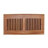 BambooMN Brand - 6" Inch x 14" Inch Strand Woven Bamboo Floor Register Air Vent Indent Cover - Carbo