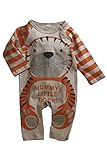 BABY tree かわいい ベビー 長袖 アニマル ロンパース 80 90 95 ( とら ) (90)