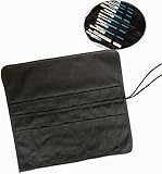 HZ。codeloキャンバスアーティストオイルペイントブラシWrap Roll Up Case、旅行キャリーオーガナイザーホルダーペイントブラシ 20