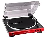 オーディオテクニカ フルオートレコードプレーヤー レッド AT-LP60X RD