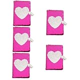 Totority 5個 スパンコールノート キッズノート キラキラノート リバーシブル スパンコール ノート グリッターノート ジャーナル 