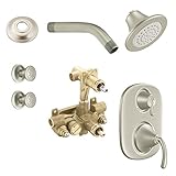 Moen kspic-sb-ts283bnアイコン垂直Spaキットwithシャワー、ヘッド、アームとフランジ、つや消しニッケル