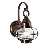 Norwell照明1323 Cottageオニオン – OneライトアウトドアSmall壁マウント 1323-BR-SE