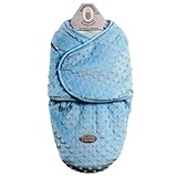 Baby Plush Dot Swaddle Bag For 0-3 Months By Blankets And Beyond Blue by Blankets and Beyond