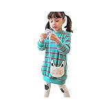WIN スウエット　長め　レギンス　2点セット　トレーナー　子供服　キッズ　春秋　セットアップ　女の子用 スポーツウェア カジュアル 女児 (140cm, グリーン)