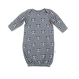 bestaroo Raccoonグレーで赤ちゃん用ガウン0 – 3 Months