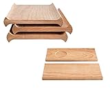 【国産・日本製】カフェトレー カフェトレイ お盆 トレイ トレー 天然木 自然塗装 チェリー おしゃれ 無垢 木製 線路 せんろ ホーム雑貨　SENRO カフェトレー（小）1枚