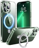 【8年間の技術結晶！4in1超万能モデル】CASEKOO iPhone13ProMax 用 ケース クリア 米軍MIL規格 耐衝撃 隠しスタンド 横縦両立 MagSafe対応 黄変防止 透明 ストラップホール付き ワイヤレス充電対応 アイホン13pro max 用 ケース 6.7インチ カバー「MagicStand」（クリア）