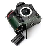 [恵＼イーサン] TP Original Nikon D850 専用 オープナブルタイプ ハンドメイド本革 ボディケース 互換 電池交換便利 底面開閉 ハンドメイド本革ハーフカメラケースバッグカバー (グリーン)