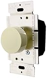 Enerlites 52331-LA 600-Watt Three-Way Push On/Off Lighted Rotary Dimmer, 120-Volt AC, 60Hz, Light Al