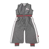 Baby Boum Cotton-rich, Jersey Lightweight 1 Tog Jumpsuit cum Sleeping Bag in Retro Sport Sprint Desi