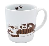 有田焼 ねこの マグカップ 眠りねこ (茶) Y042-5