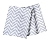Circo? Single Pleated Cotton Crib Skirt, Gray Chevron by Circo