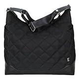 Black Quilted Hobo Diaper Bag by OiOi