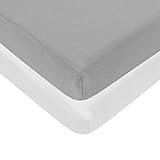Pindaboo Fitted Crib Sheet Gray & White by Pindaboo