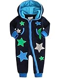 [Vaenait Baby] 6-24ヶ月 ベビー服長袖ロンパース カバーオール 男の子フリース フード付き　 In the Universe 6-12M