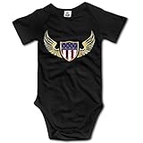 赤ちゃん&ベビー服 アメリカ US サッカー 11番 翼 半袖ロンパース 夏 女の子 男の子 24 Months ブラック