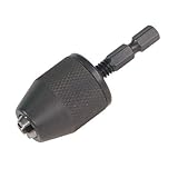 Silverline Keyless Chuck Converts 1 4" Hex Female To 3-jaw Power Machine Drill