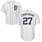 Jordan Zimmermann Detroit Tigers # 27 Youth Cool Baseホームジャージー ホワイト