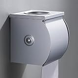 Modern Stainless Steel Chrome Polished Toilet Paper Tissue Roll Holders Box Cover In Wall Bathroom S